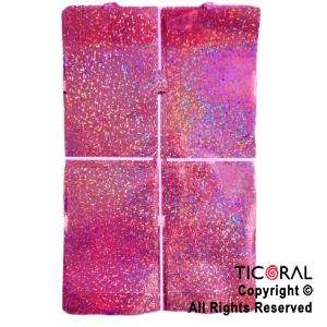 CORTINA DE CUADROS METALIZADA HOLOGRAFICA FUCSIA LASER 2 MT X 1MT x 1